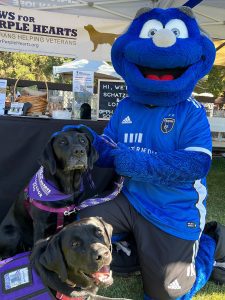 Schatzie and Lofty with Quakes Mascot, Tremor!